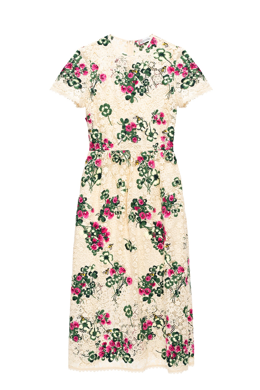 Embroidered lace dress Red Valentino - Valentino logo-patch
